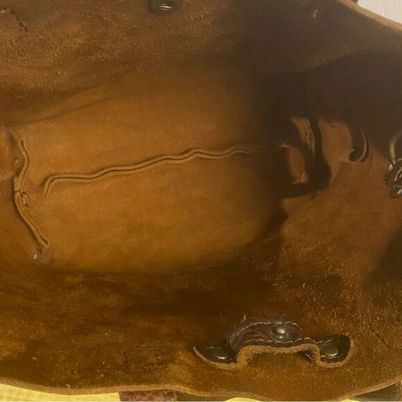 Portland Leather Goods Brown Crossbody Tote Handbag - Picture 7 of 8